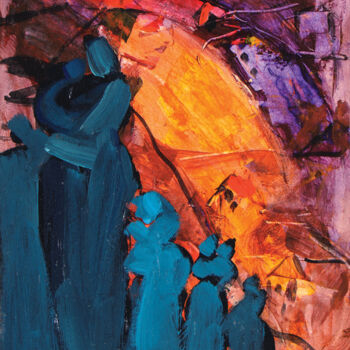 Pittura intitolato "Reunion" da Maroun Hakim, Opera d'arte originale, Acrilico