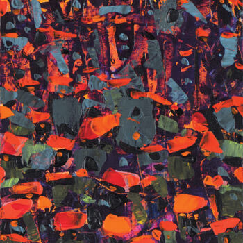 Картина под названием "Tiles Coloring the…" - Maroun Hakim, Подлинное произведение искусства, Акрил