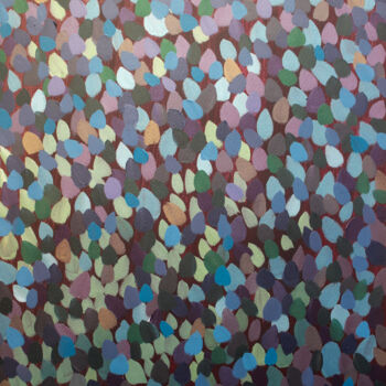 Картина под названием "Dots on Burnt Sienn…" - Mariya Smirnova, Подлинное произведение искусства, Масло