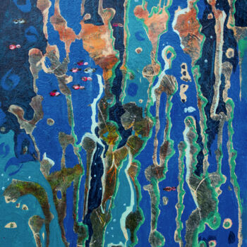 Painting titled "Aqua" by Mariya Smirnova, Original Artwork, Acrylic