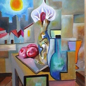 Painting titled "flor metafísica" by Marques Da Silva, Original Artwork