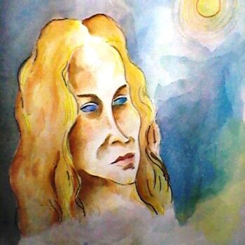 Pintura intitulada "retrato de Clélia" por Marques Da Silva, Obras de arte originais