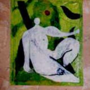 Painting titled "L'HOMME POISSON" by Marquis, Original Artwork, Oil