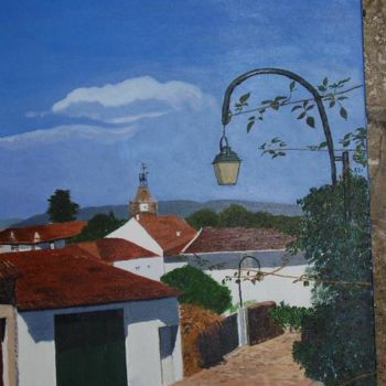 Peinture intitulée "rua de caminha" par J.Marrocos, Œuvre d'art originale, Huile