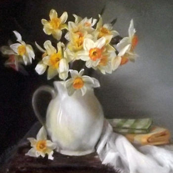 제목이 "Нарциссы\ Narcissus"인 미술작품 Marina Senko-Dmitrieva로, 원작, 기름