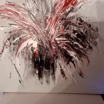 Peinture intitulée "plumes abstrait" par Patrick Mars, Œuvre d'art originale, Huile