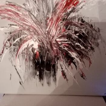 Painting titled "plumes abstrait" by Patrick Mars, Original Artwork, Oil