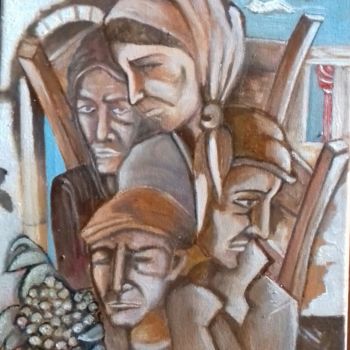 Painting titled "people from the sou…" by Michele Marinelli, Original Artwork, Oil