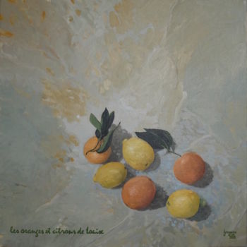 Painting titled "Les oranges et citr…" by Jean-Marie Gregoire, Original Artwork, Acrylic