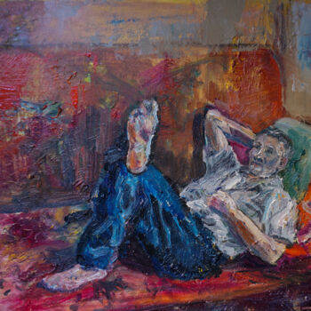 Pittura intitolato "Lockdown" da Maria Simbirkina, Opera d'arte originale, Olio