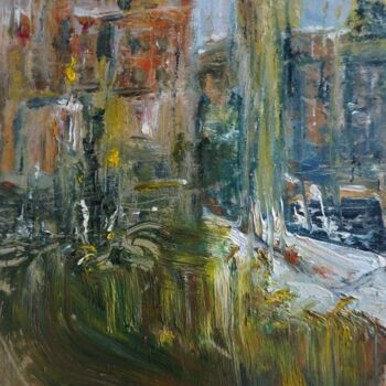 Painting titled "Square" by Maria Simbirkina, Original Artwork, Oil