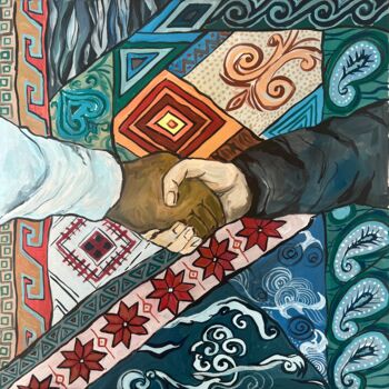 Peinture intitulée "UNITY IS FREEDOM" par Marta Abdullaeva (ATRAM), Œuvre d'art originale, Huile Monté sur Châssis en bois