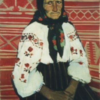 Peinture intitulée "old women" par Marta Makarenko, Œuvre d'art originale