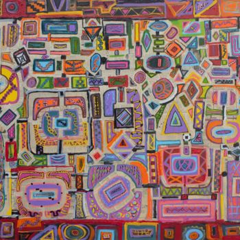 Painting titled "Labirinto" by Marta Rosa Dos Santos, Original Artwork, Acrylic