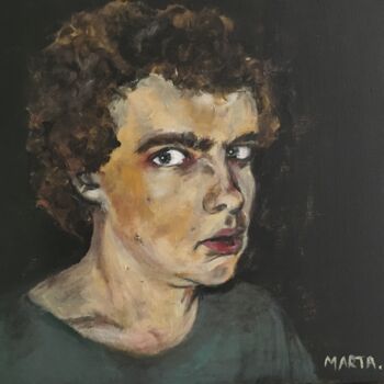 Peinture intitulée "Portrait d'un jeune…" par Martah Asmaa, Œuvre d'art originale, Acrylique