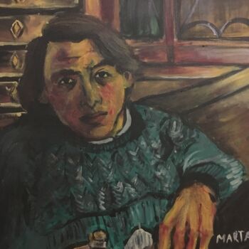 Peinture intitulée "Portrait d'un jeune…" par Martah Asmaa, Œuvre d'art originale, Acrylique
