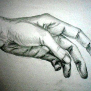 Dessin intitulée "Hand3" par Marta Mazur, Œuvre d'art originale