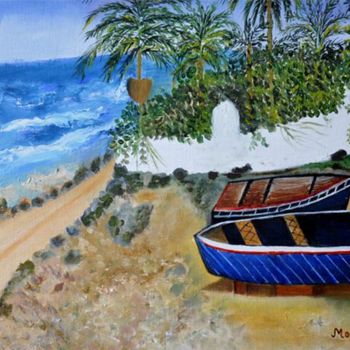 Painting titled "Playa" by Marta Moschiar, Original Artwork, Oil