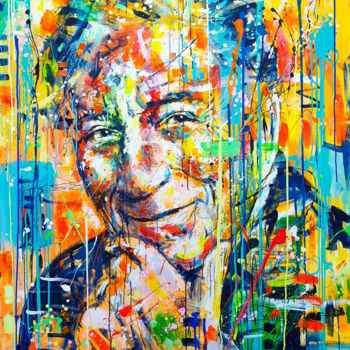 Картина под названием "Tony Bennett" - Marta Zawadzka, Подлинное произведение искусства, Акрил Установлен на Деревянная рама…