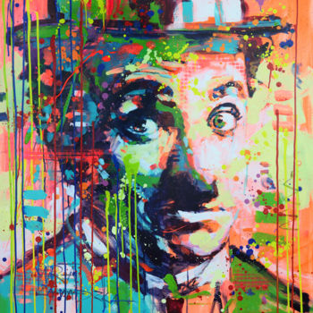 Картина под названием "Charlie" - Marta Zawadzka, Подлинное произведение искусства, Акрил Установлен на Деревянная рама для…