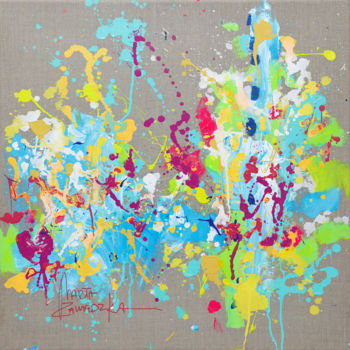 제목이 "Summer flower"인 미술작품 Marta Zawadzka로, 원작, 아크릴 나무 들것 프레임에 장착됨