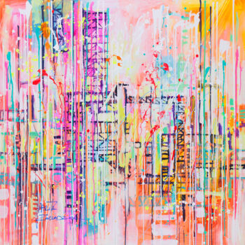 Картина под названием "Joy factory!" - Marta Zawadzka, Подлинное произведение искусства, Акрил Установлен на Деревянная рама…