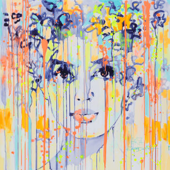 Картина под названием "Lena" - Marta Zawadzka, Подлинное произведение искусства, Акрил Установлен на Деревянная рама для нос…