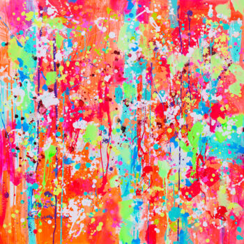 Malerei mit dem Titel "Colorful life" von Marta Zawadzka, Original-Kunstwerk, Acryl Auf Keilrahmen aus Holz montiert