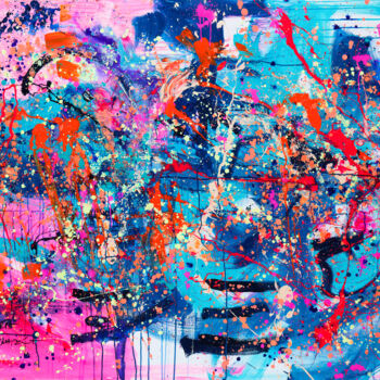Картина под названием "Paradise City" - Marta Zawadzka, Подлинное произведение искусства, Акрил Установлен на Деревянная рам…
