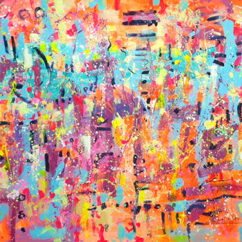 Malerei mit dem Titel "Meadow of joy" von Marta Zawadzka, Original-Kunstwerk, Acryl