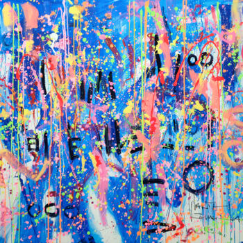 Картина под названием "Dancing in the rain" - Marta Zawadzka, Подлинное произведение искусства, Акрил Установлен на Деревянн…