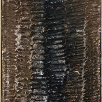 Pittura intitolato "Pasta marrone e ner…" da Martelli, Opera d'arte originale, Acrilico Montato su Pannello di legno