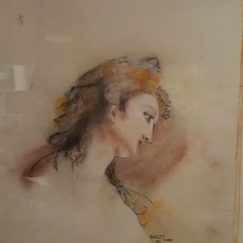 Drawing titled "ritratto -bellezza…" by Tiziano Martelli, Original Artwork, Chalk