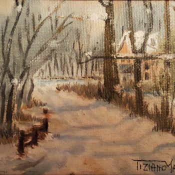 Painting titled "inverno.jpg" by Tiziano Martelli, Original Artwork, Oil