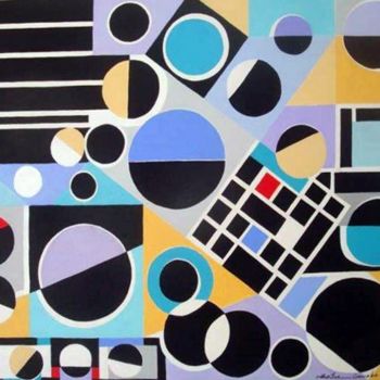 Pintura intitulada "Geometrico" por Martha Carvalho, Obras de arte originais, Acrílico