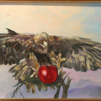 Painting titled "Threat death" by Martha Chapa, Original Artwork, Oil