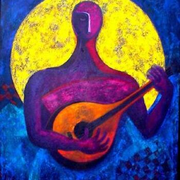 Painting titled "Serenade" by Martha Elisa Bojórquez, Original Artwork, Oil