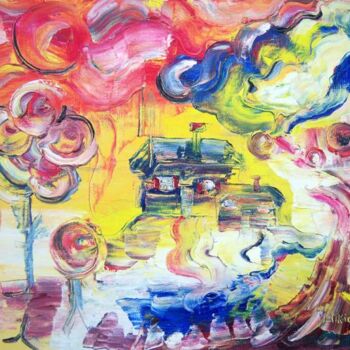 Peinture intitulée "Orage imminent" par Martha Melikian, Œuvre d'art originale, Huile