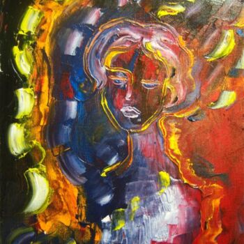 Painting titled "Portrait en négatif" by Martha Melikian, Original Artwork