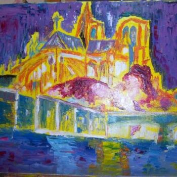 绘画 标题为“Notre - Dame de Par…” 由Martha Melikian, 原创艺术品