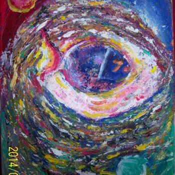 Peinture intitulée "LE REVE DU CHAT" par Martha Melikian, Œuvre d'art originale, Autre