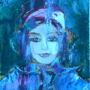 Peinture intitulée "L'enfant frondeur" par Martha Melikian, Œuvre d'art originale