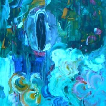 Painting titled "Vierge noire" by Martha Melikian, Original Artwork