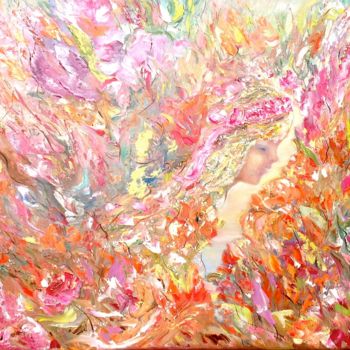 Pintura titulada ""Spring Girl"- Oil…" por Martha, Obra de arte original, Oleo