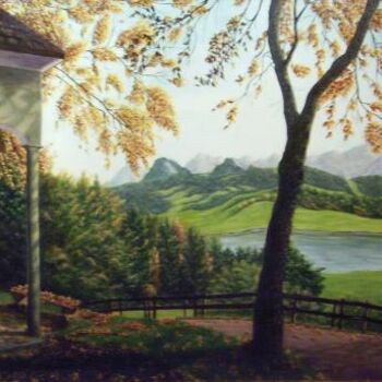 Painting titled ""Un lugar junto a T…" by Martha Miguez, Original Artwork