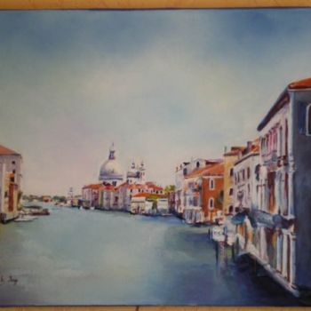 Painting titled "Canale Grande" by Ch.Ange, Original Artwork, Oil