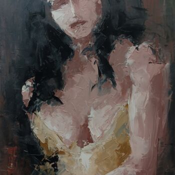 Painting titled "Black magic woman" by Marinko Šarić, Original Artwork, Oil