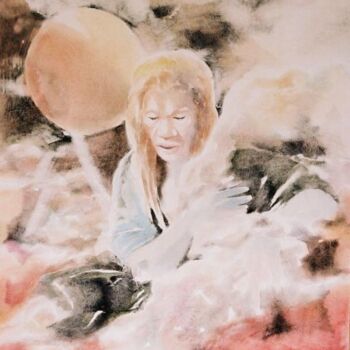 「le faiseur de nuages」というタイトルの絵画 Martial Bidardによって, オリジナルのアートワーク, 水彩画