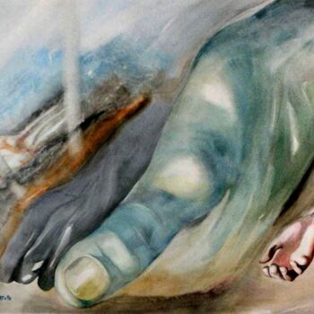 Pintura intitulada "De faiblesse en pou…" por Martial Bidard, Obras de arte originais, Óleo