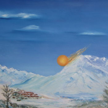 Pintura titulada "" 6 février retour…" por Martial Dumoulin, Obra de arte original, Oleo Montado en Bastidor de camilla de m…